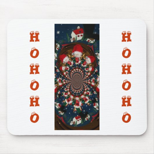 休日の渦巻き旋回：レトロクリスマスアート文房具セット マウスパッド (正面)