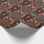 休日の渦巻き旋回：レトロクリスマスアート文房具セット ラッピングペーパー (角)