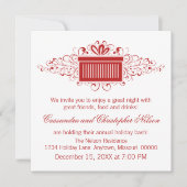 休日の渦巻き現クリスマスパーティー、赤 招待状 (正面)