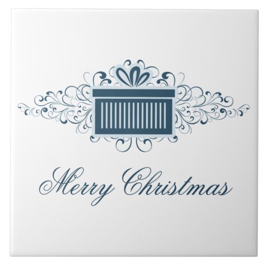 休日の渦巻き現タイル、青 タイル (正面)