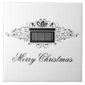 休日の渦巻き現タイル,黒 タイル (正面)