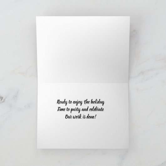 休日の準備楽しむができている シーズンカード (内部)