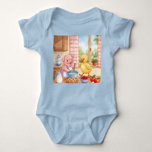 休日の準備 ベビーボディスーツ (正面)