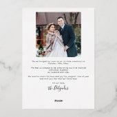 休日の発表後も楽結婚しく 箔シーズンカード (裏面)