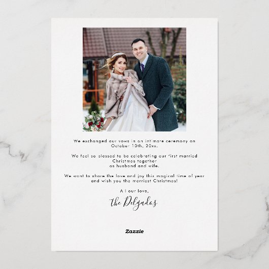 休日の発表後も楽結婚しく 箔シーズンカード (裏面)