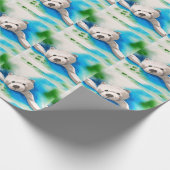 休日の白くまの包装紙 ラッピングペーパー (角)