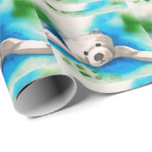 休日の白くまの包装紙 ラッピングペーパー (ロールコーナー)