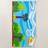 休日の目的地 ビーチタオル (正面)