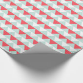 休日の真新しい緑及び赤いクリスマスの包装紙 ラッピングペーパー (角)