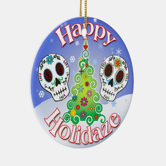 休日の砂糖のスカルのオーナメント セラミックオーナメント (右)