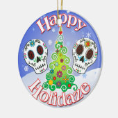 休日の砂糖のスカルのオーナメント セラミックオーナメント (左)