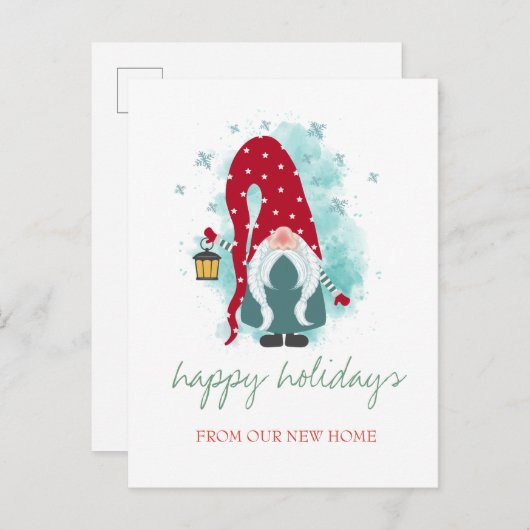 休日の私たちは移動した，クリスマス格言，雪 案内ポストカード (正面/裏面)