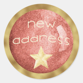 休日の移動の新しい住所スターデコレーション ラウンドシール