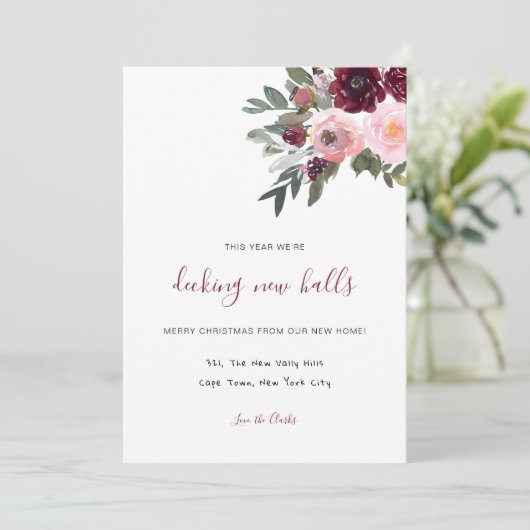 休日の移動クリスマスの住所の変更フローラ シーズンカード (スタンド正面)