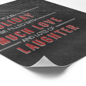 休日の笑いの愛クリスマスシャルボード ポスター (角)