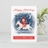 休日の精神おもしろいヤギは雪の挨拶に乗る (スタンド正面)