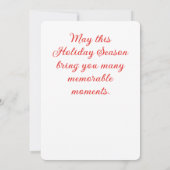 休日の精神おもしろいヤギは雪の挨拶に乗る (裏面)