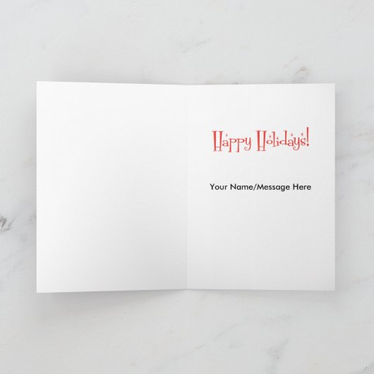 休日の精神のピンクのマルティーニのクリスマスカード シーズンカード (内部)