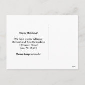 休日の素朴で赤い木|新しい住所 シーズンポストカード (裏面)