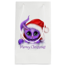 休日の紫色の子猫のMeowyのクリスマス