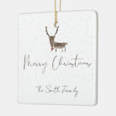 休日の美しいトナカイ魔法セラミックo セラミックオーナメント (左)