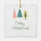 休日の美しいトナカイ魔法セラミックo セラミックオーナメント (裏面)