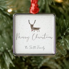 休日の美しいトナカイ魔法セラミックo メタルオーナメント