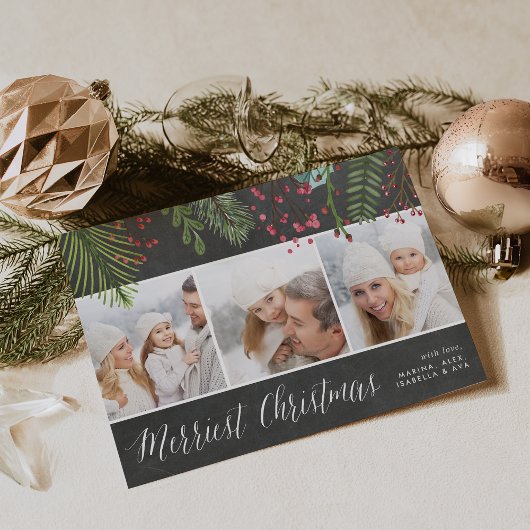 休日の群葉|の黒板の写真のコラージュカード シーズンカード