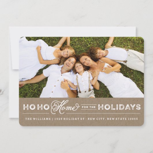 休日の自宅の引越し案内カード シーズンカード (正面)