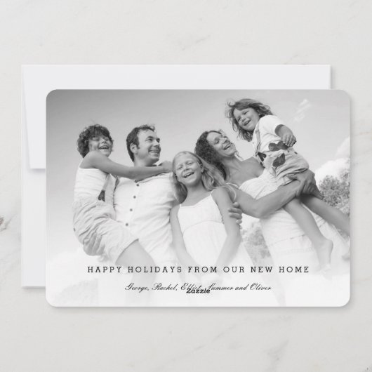 休日の自宅の引越し案内カード シーズンカード (裏面)