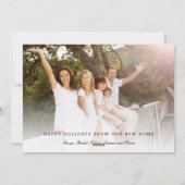 休日の自宅の引越し案内カード シーズンカード (裏面)