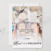 休日の自宅の引越し案内カード シーズンカード (正面)