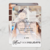 休日の自宅の引越し案内カード シーズンカード (正面/裏面)