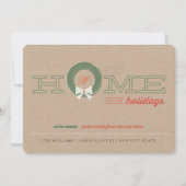 休日の自宅の引越し案内カード シーズンカード (正面)