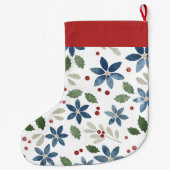 休日の花のストッキング ラージクリスマスストッキング (裏面)