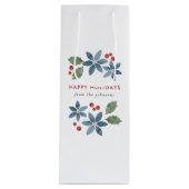 休日の花のワインのバッグ ワインギフトバッグ (正面)