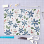 休日の花柄のティッシュペーパー 薄葉紙 (クラフト)