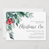 休日の花 |クリスマスイブディナー招待状 招待状 (正面)