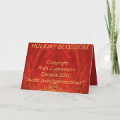 休日の花 シーズンカード (裏面)