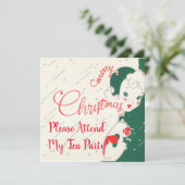 休日の茶パーティの招待状 招待状 (スタンド正面)