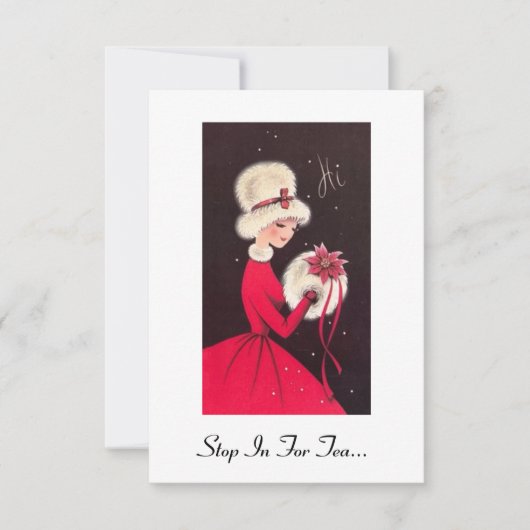 休日の茶パーティの招待状 招待状 (正面)