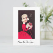 休日の茶パーティの招待状 招待状 (スタンド正面)