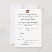 休日の茶パーティの招待状 招待状 (裏面)