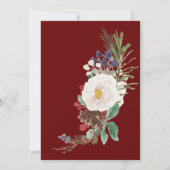 休日の葉が輝くクリスマスパーティの招待状 招待状 (裏面)