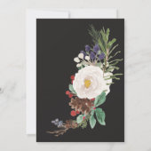 休日の葉が輝くクリスマスパーティの招待状 招待状 (裏面)