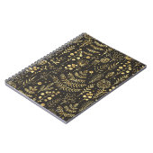 休日の葉ヴィンテージパイン円錐パターン ノートブック (左側)