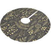 休日の葉ヴィンテージパイン円錐パターン ブラッシュドポリエステルツリースカート (アングル)