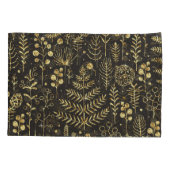 休日の葉ヴィンテージパイン円錐パターン 枕カバー (裏面)