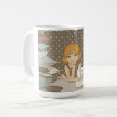 休日の裁縫 コーヒーマグカップ (正面左)