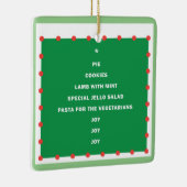 休日の言葉を使ったセラミッククリスマスオーナメント セラミックオーナメント (右)